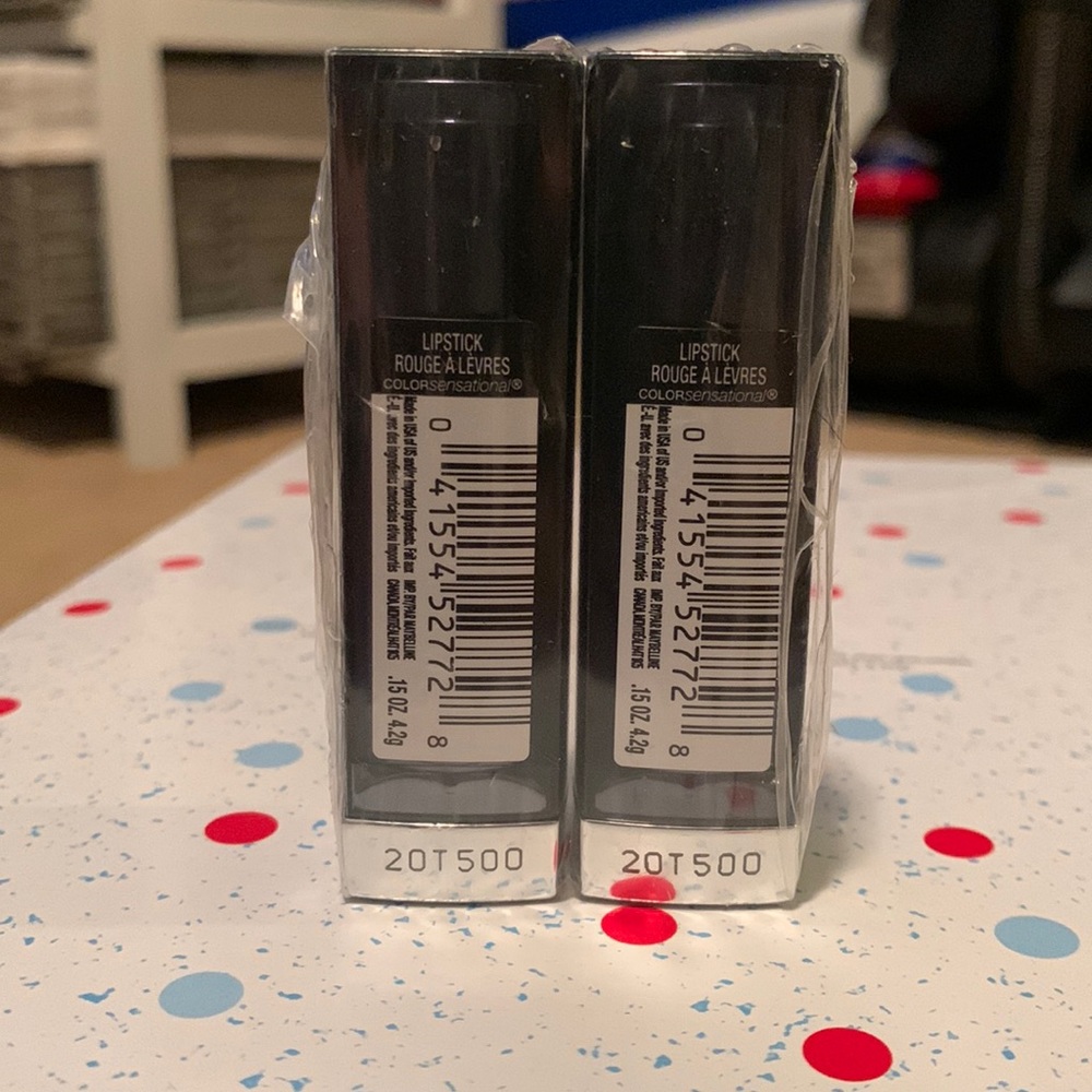 Set of two Maybelline Copper Rose lipsticks